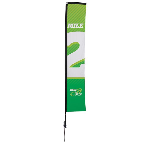 14.5' Sail Sign Rectangle Banner Stand With Spike Base