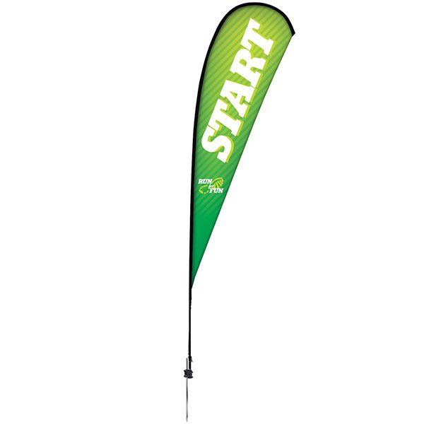 15' Sail Sign Tear Drop Banner Stand With Spike Base