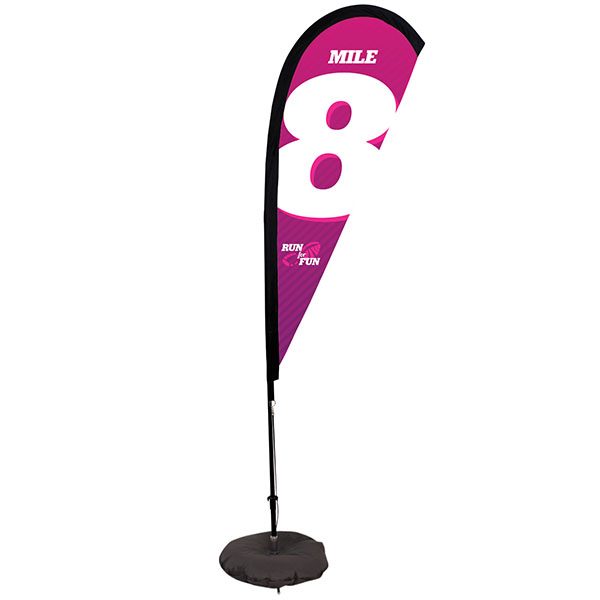 6' Sail Sign Tear Drop Banner Stand With Scissor Base