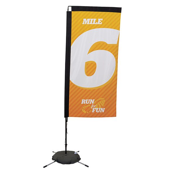 7' Sail Sign Rectangle Banner Stand With Scissor Base