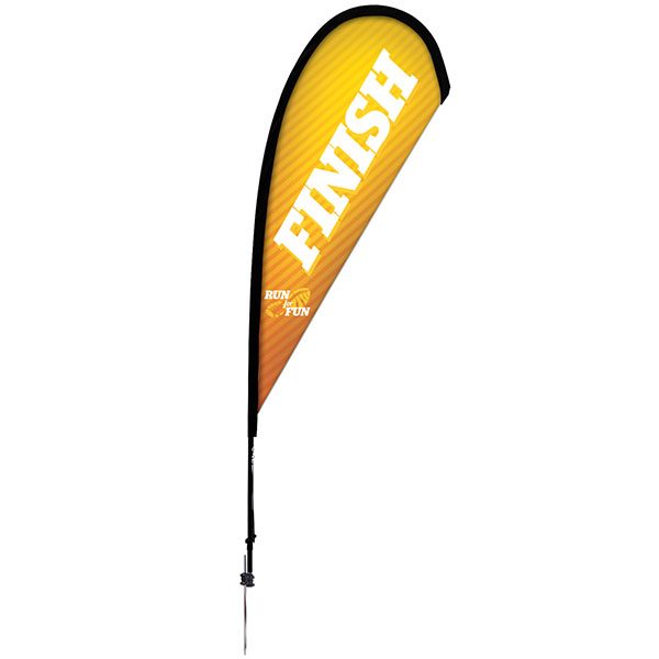 8' Sail Sign Tear Drop Banner Stand With Spike Base