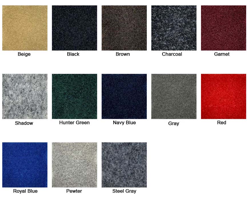 Plush Comfort Carpet Tile Color Swatches