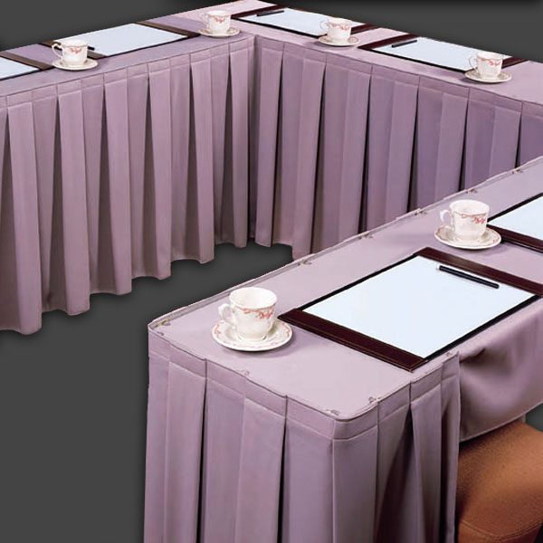 Wyndham Blank Table Skirting box pleat table