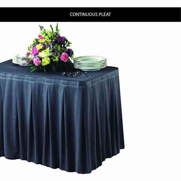 Wyndham Blank Fitted Table Set Continuous Pleat