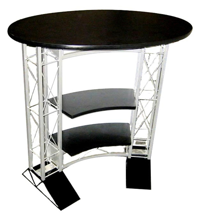 EZ6 Oval Counter Black and White Truss Display Stand