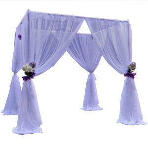 wedding canopy kit with white drapes