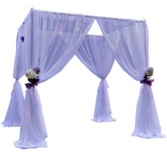 wedding canopy kit with white drapes