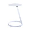 Aura Round Table is a small round metal side table with white lacquer finish can be used for meetings or in lounges and will create a more interactive space
