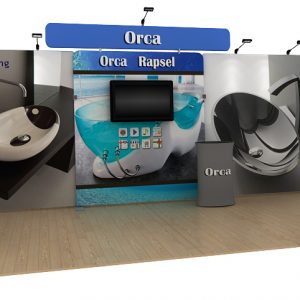 Orca 20’ Curved Tension Fabric WaveLine Media Kit