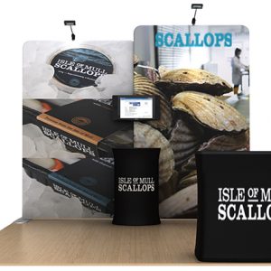 Scallop 10’ WaveLine Tension Fabric Display Media Kit