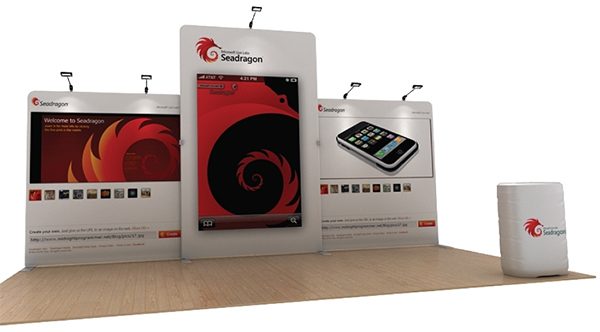 Seadragon 20’ WaveLine Tension Fabric Display Media Kit left