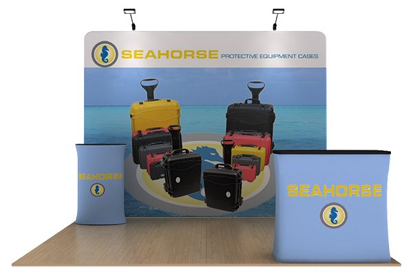Seahorse 10’ WaveLine Tension Fabric Display Media Kit