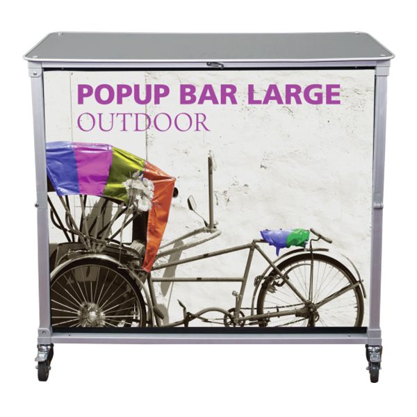 trade show portable popup large bar display