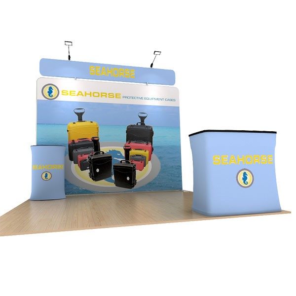 Seahorse 10’ WaveLine Flat Tension Fabric Display Media Kit