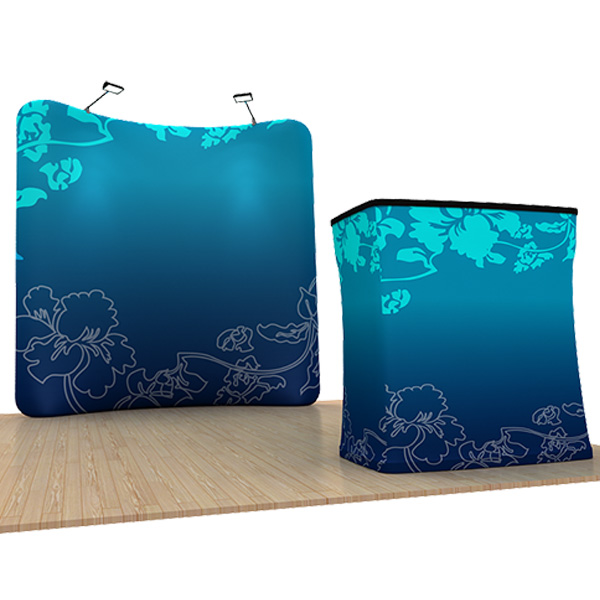 8ft Curved Waveline Displays | Tension Fabric Trade Show Displays ...