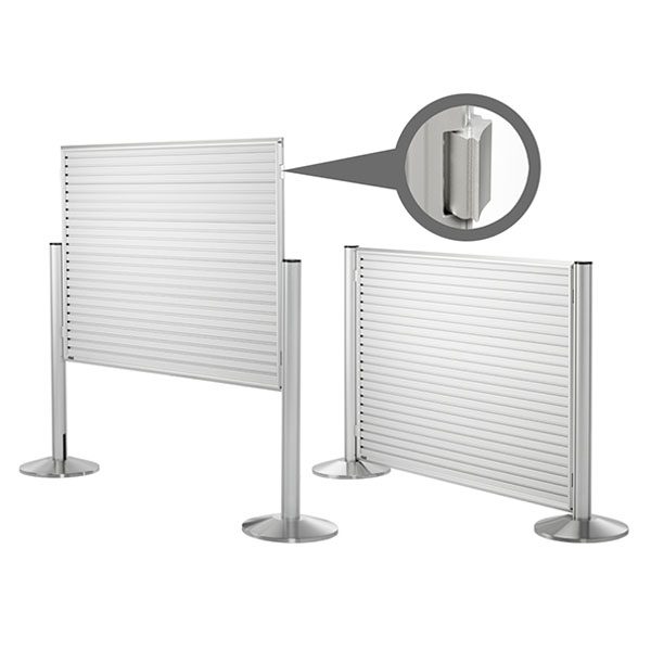 Hinged Framed Slatwall Panels With Merchandising Posts