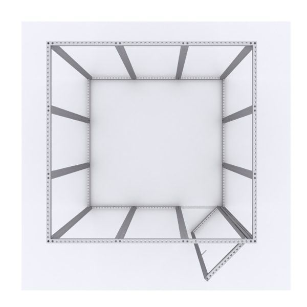 Modco Modular Exhibit Room Kit 06 - Top View of Frame